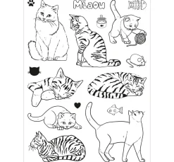Aladine Stempel & Zubehör|Kartengestaltung>Stempel-Set "Katzen"