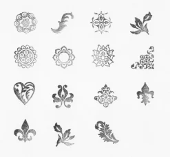 Rico Design Stempel & Zubehör|Kartengestaltung>Stempel-Set "Ornamente & Florale"