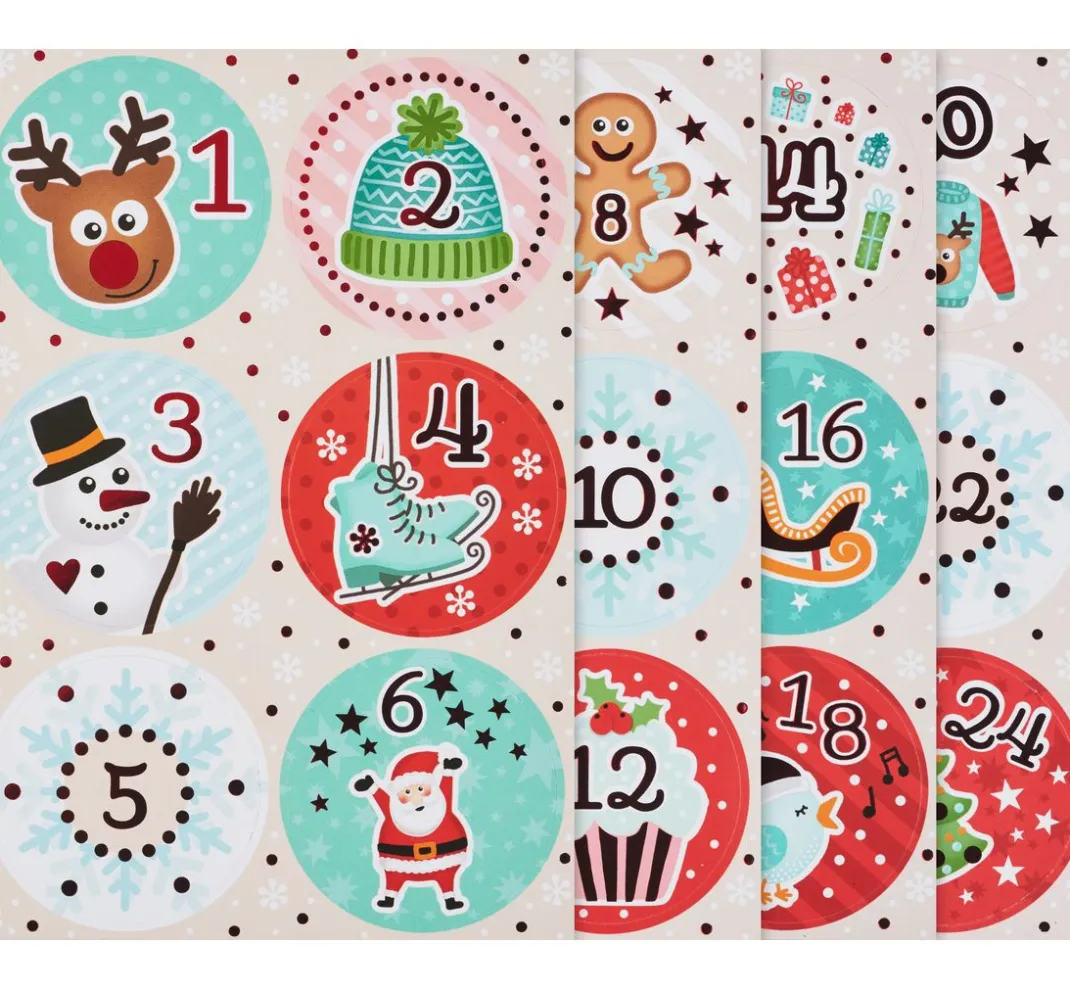 Zischka Sticker & Klebebänder>Sticker "Adventszahlen" Winterfreuden