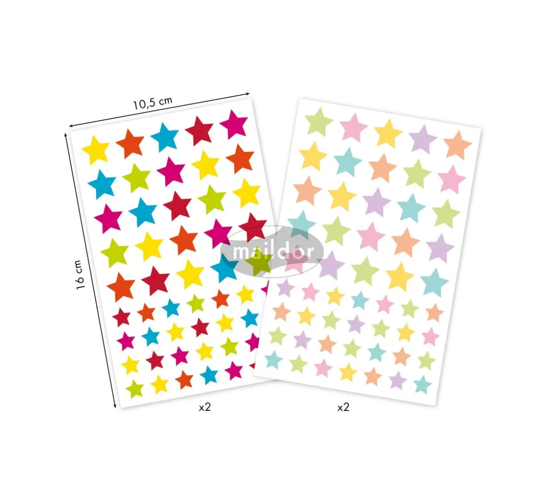 maildor Scrapbooking|Kartengestaltung>Sticker "Sterne bunt"