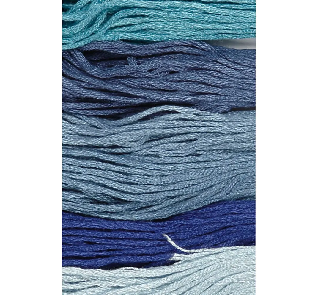 creativ company Sticken|Freundschaftsarmbänder>Stickgarnset "Blautöne"