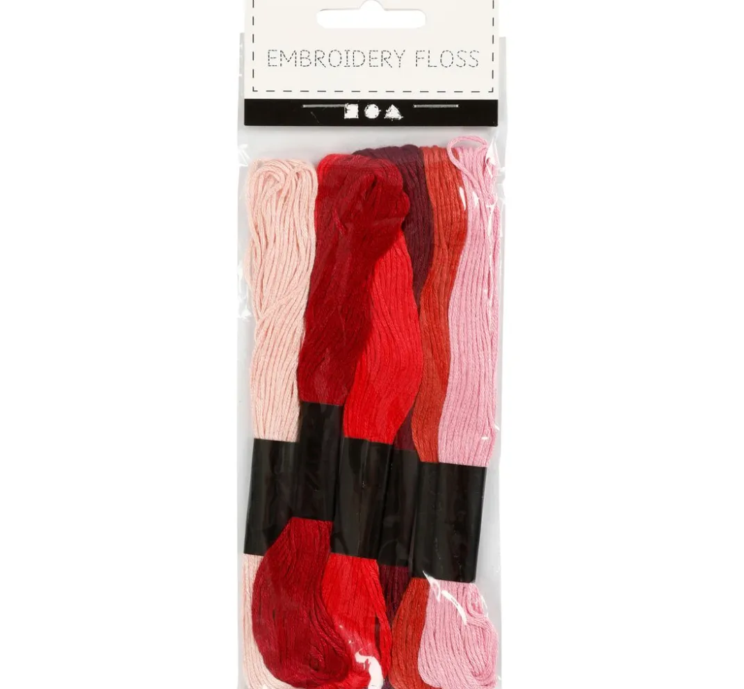 creativ company Sticken|Freundschaftsarmbänder>Stickgarnset "Rottöne"