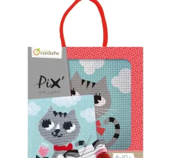 Kinder My Mandarine Handarbeit-Sets|Sticken>Stickset Pix' Gallery "Katze"