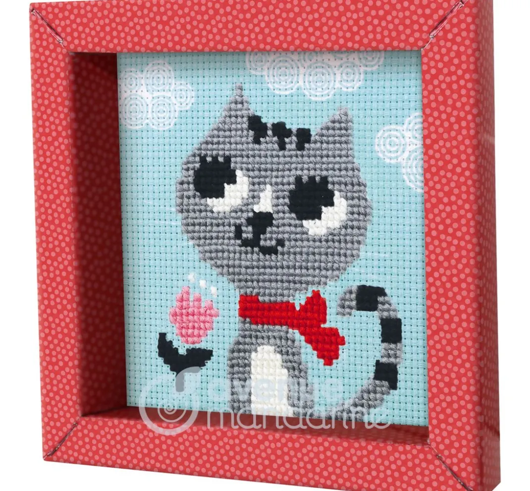 Kinder My Mandarine Handarbeit-Sets|Sticken>Stickset Pix' Gallery "Katze"