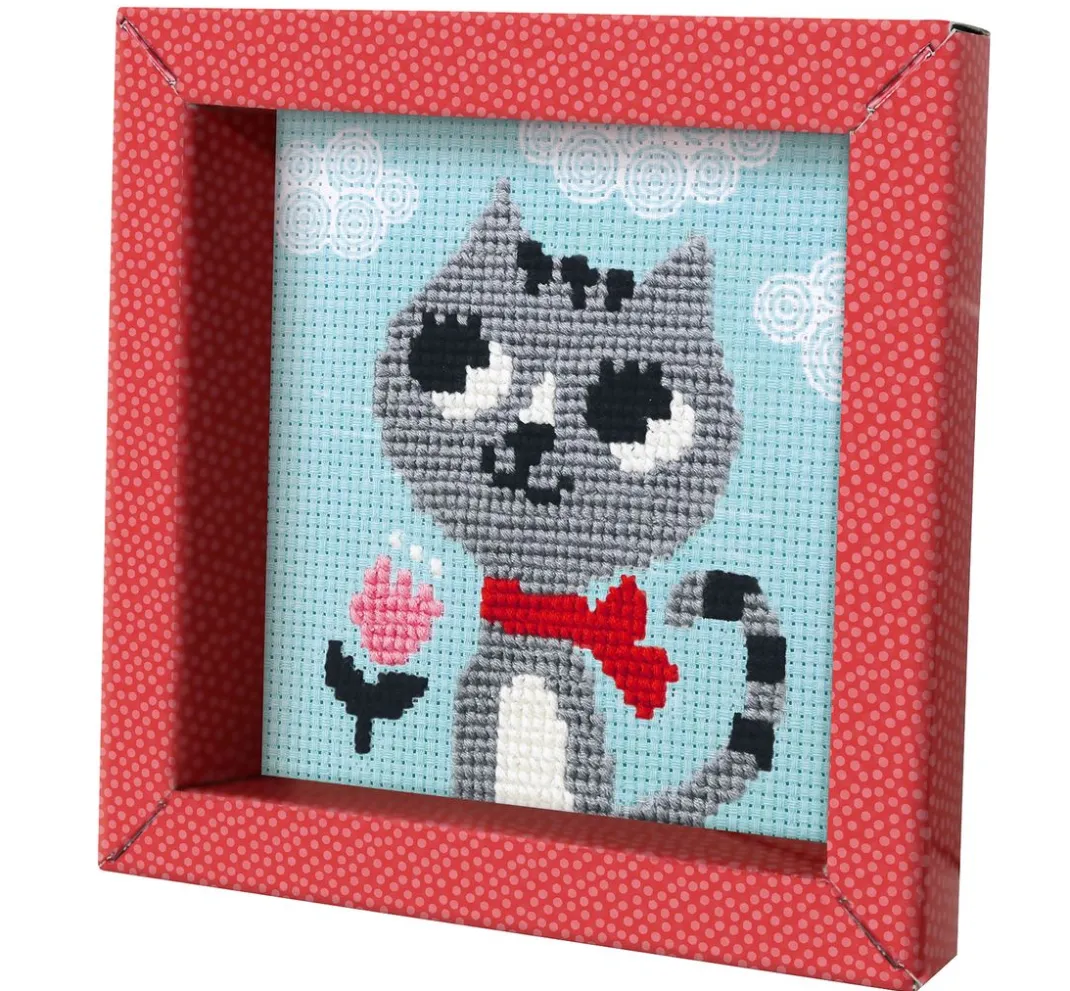 Kinder My Mandarine Handarbeit-Sets|Sticken>Stickset Pix' Gallery "Katze"