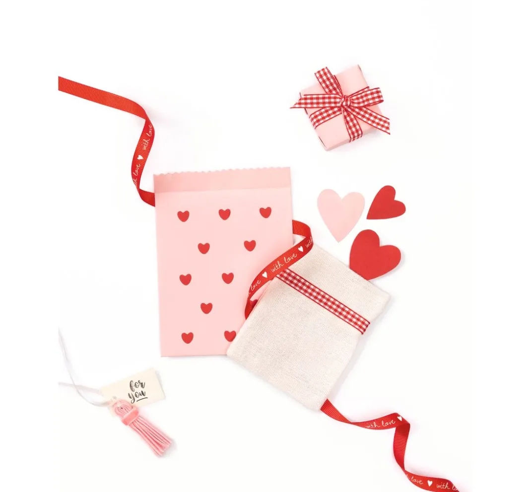 folia Sets|Deko-, Motiv- & Schmuckband>Stoffbänder-Mix "Rosy Love"