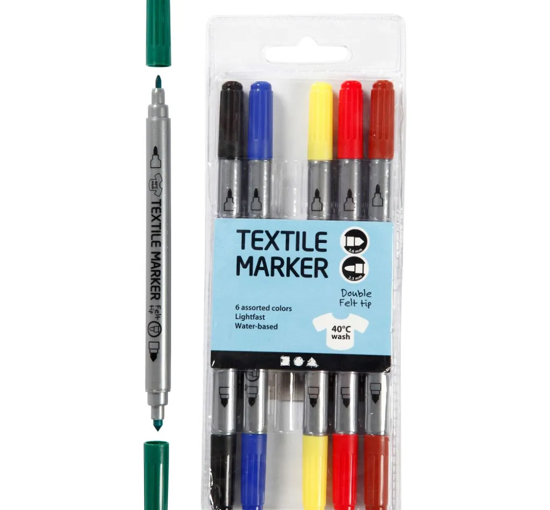 Kinder creativ company Stifte & Marker|Textil-Design>Stoffmalstifte "Standard-Farben"