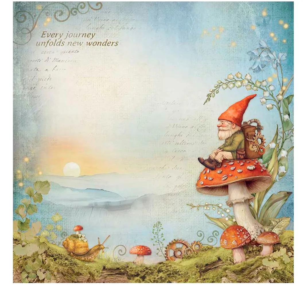 Stamperia Dekostoff|Stoffpakete>Stoffpaket "Hidden Grove"