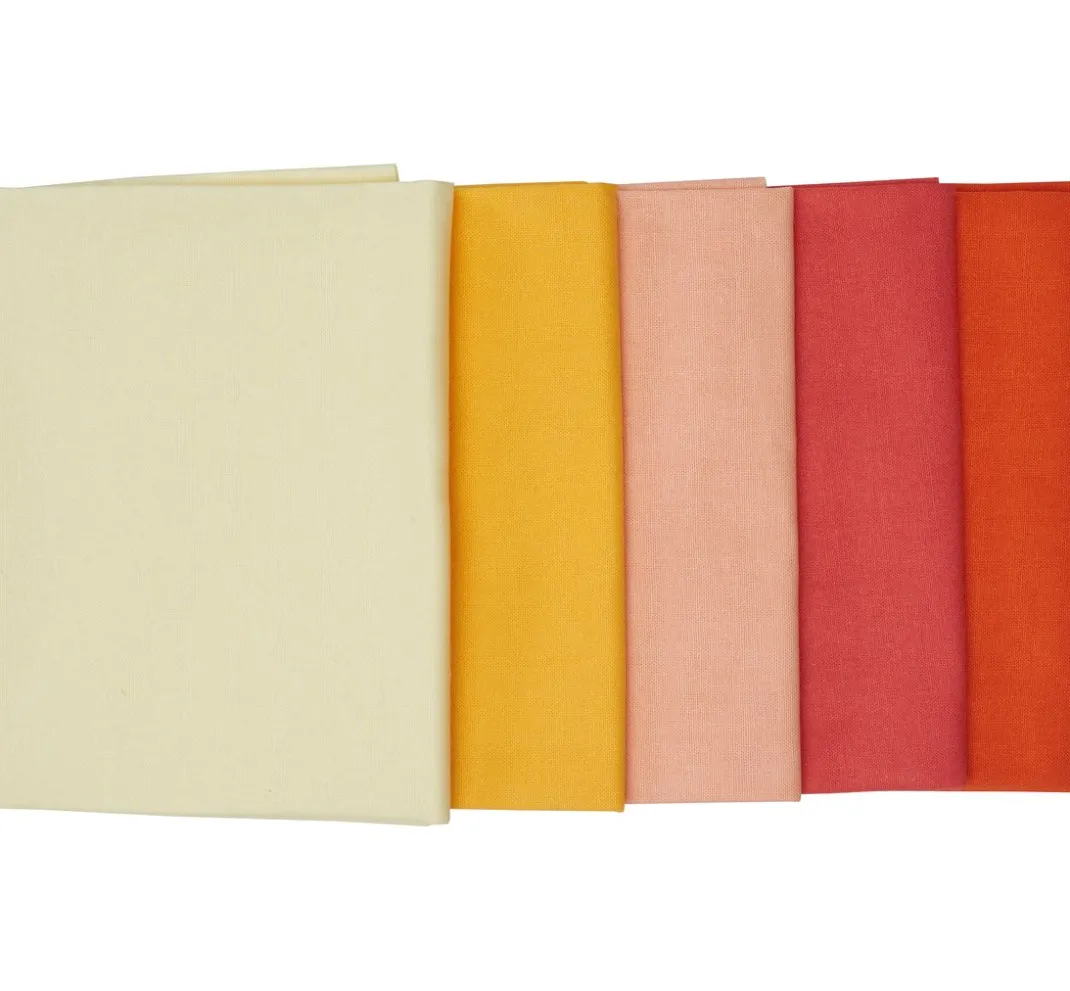 stafil Patchworkstoffe|Stoffpakete>Stoffpaket Patchy Uni "Gelb-Orange"