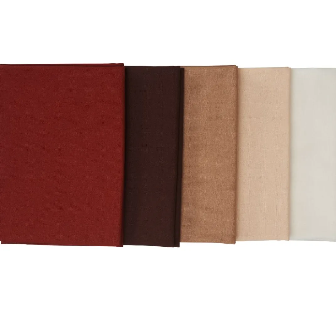 stafil Patchworkstoffe|Baumwollstoff>Stoffpaket Patchy Uni "Natur-Braun"