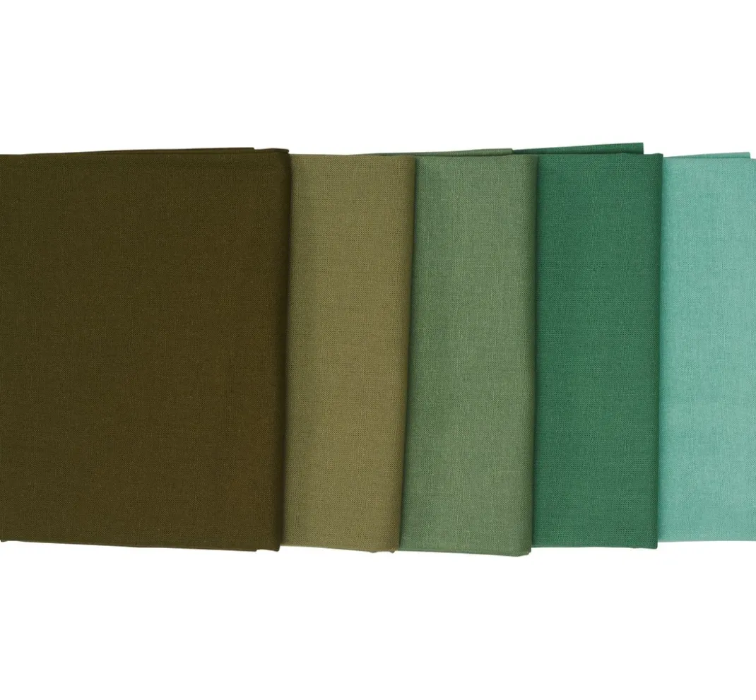 stafil Patchworkstoffe|Baumwollstoff>Stoffpaket Patchy Uni "Oliv-Grün"