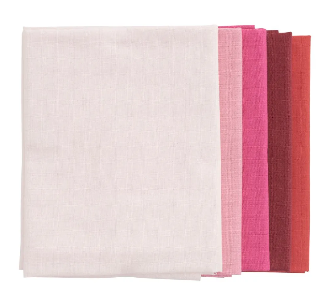 stafil Patchwork|Weihnachtsstoffe>Stoffpaket Patchy Uni "Rosa-Rot"