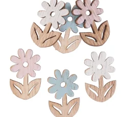 HobbyFun Streuteile|Scrapbooking>Streuteile Blume "Blanche", mit Klebepunkt
