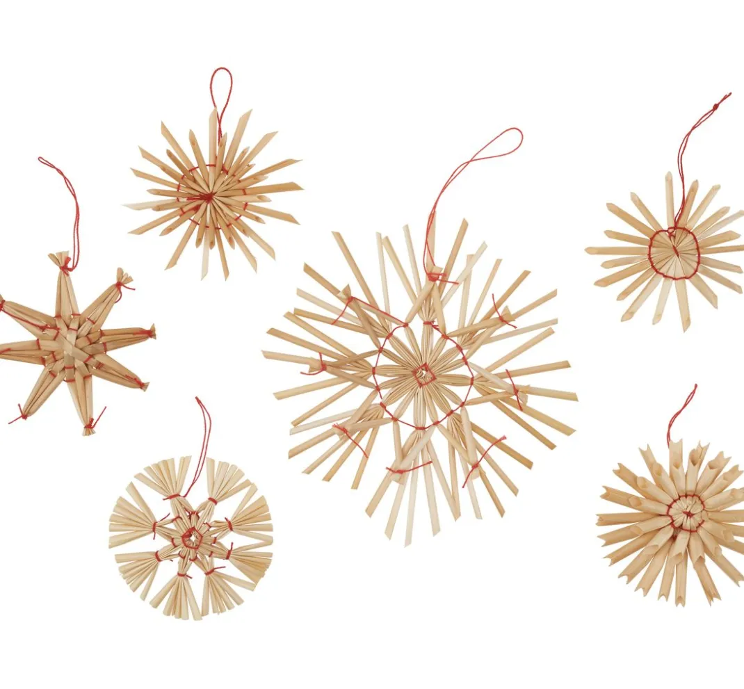 Riffelmacher & Weinberger Strohsterne>Strohsterne "Sortiment II", 6-12 cm, 14 Stück