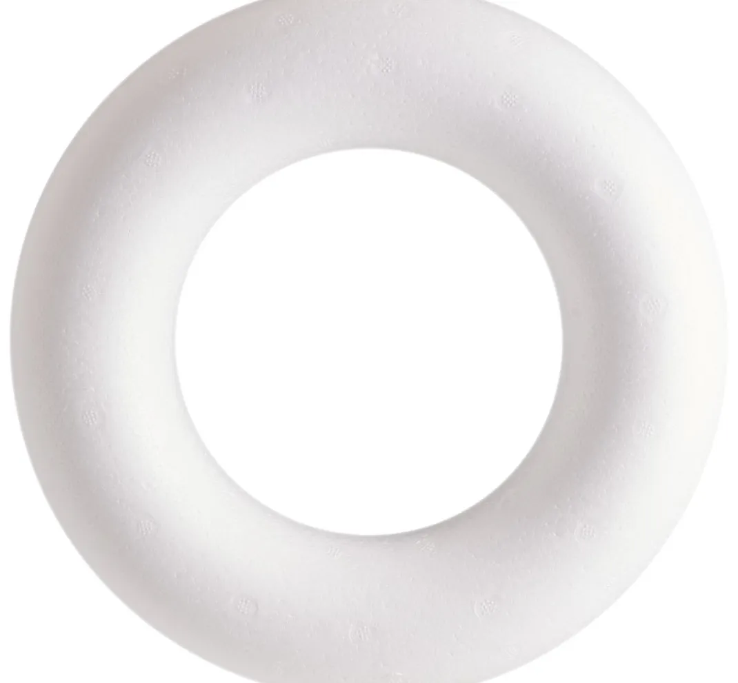 VBS Paillettentechnik|Diverse Materialien>Styroporring flach, (Römer), Ø 22 cm