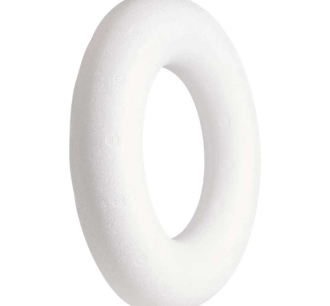 VBS Paillettentechnik|Diverse Materialien>Styroporring flach, (Römer), Ø 22 cm