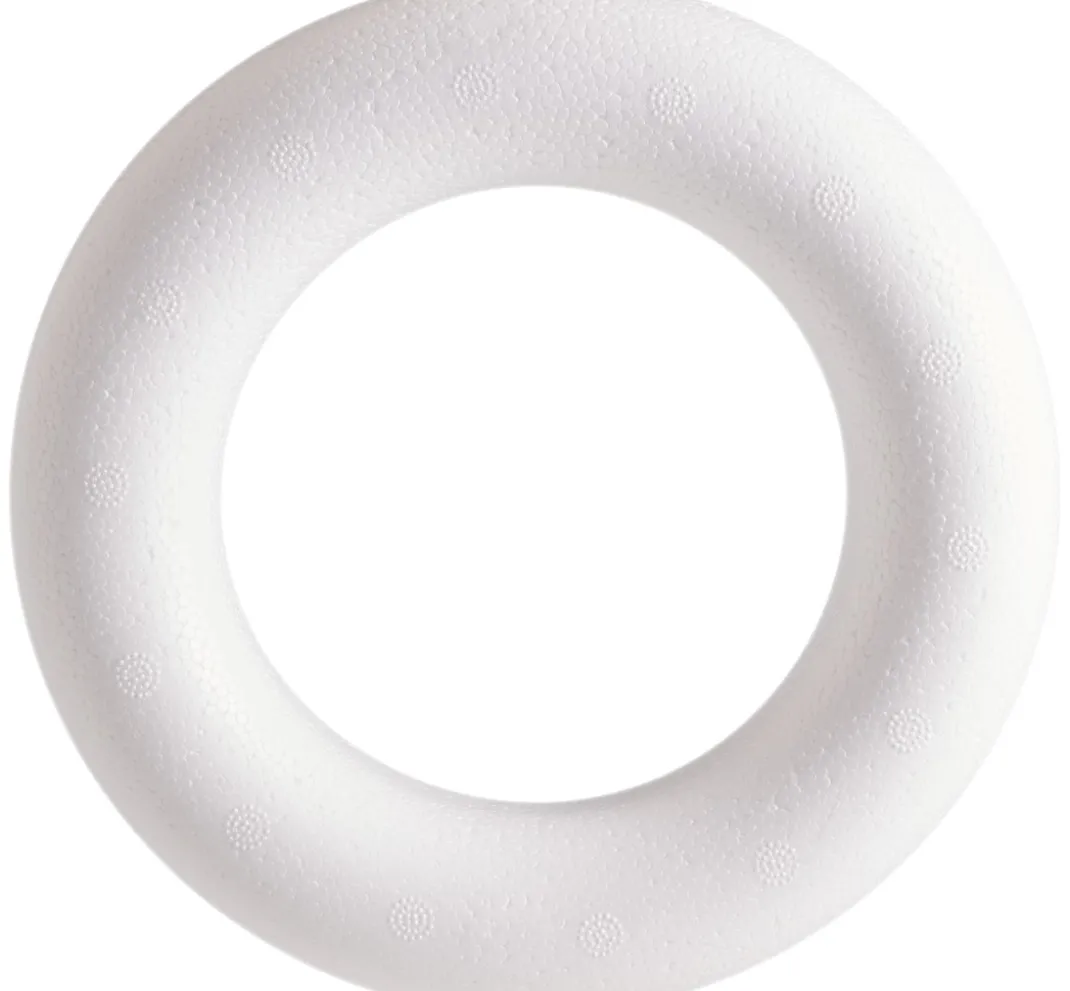 VBS Paillettentechnik|Diverse Materialien>Styroporring flach (Römer), Ø 17 cm