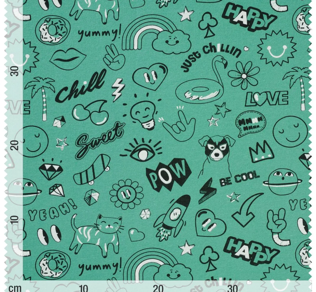 Kinder VBS Marktplatz Sweatstoff|Kinderstoffe>Sweat-Stoff "Be Cool"