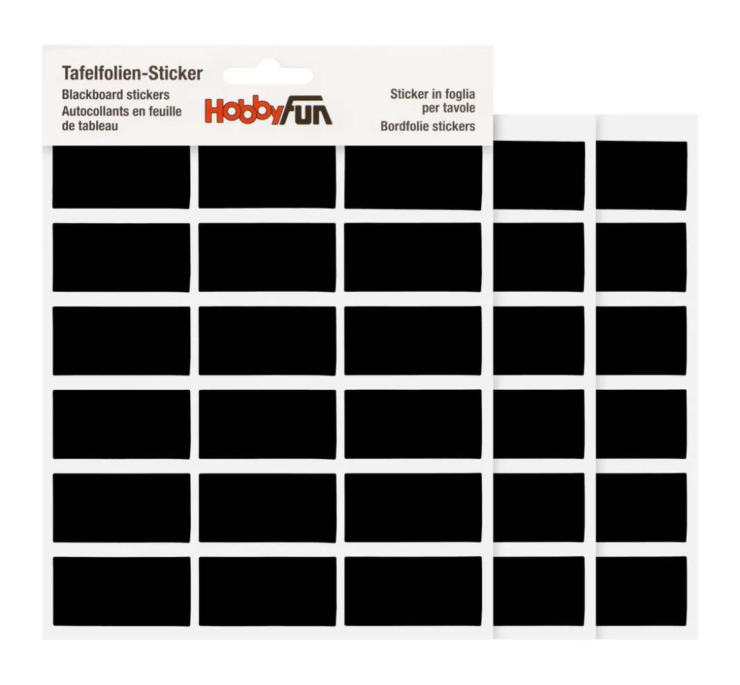 HobbyFun Kreidetafeln|Sticker & Klebebänder>Tafelfolien-Sticker "Rechteck - glatte Kanten"