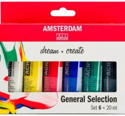 AMSTERDAM Künstlerfarbe>Talens Acrylfarben-Set "General Selection 6"