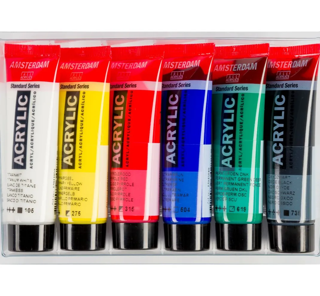 AMSTERDAM Künstlerfarbe>Talens Acrylfarben-Set "General Selection 6"