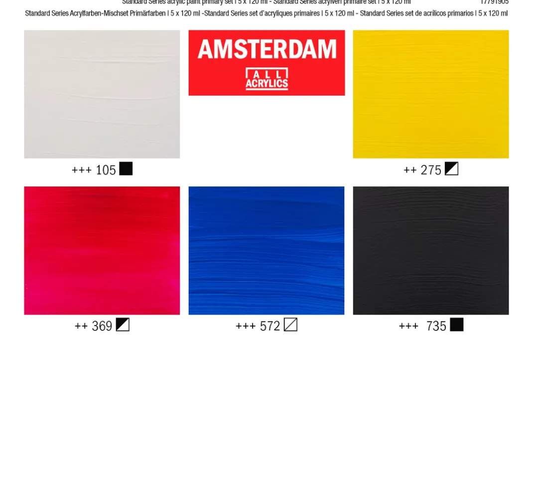 AMSTERDAM Künstlerfarbe>Talens Acrylfarben-Set "Primärfarben"
