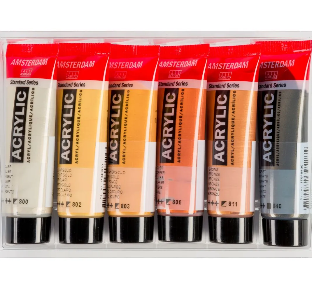 AMSTERDAM Künstlerfarbe>Talens Acrylfarben-Set "Metallic"