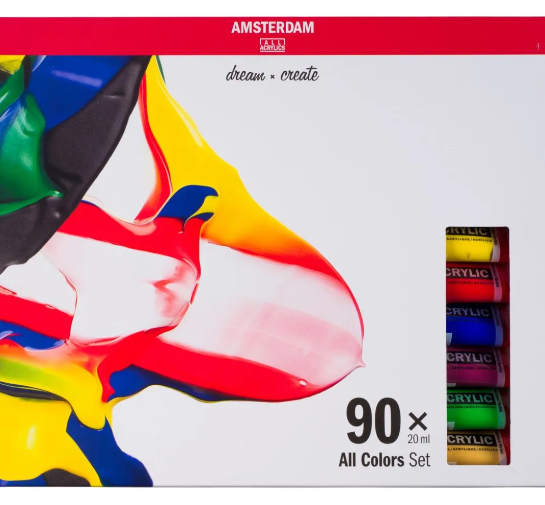 AMSTERDAM Künstlerfarbe>Talens Acrylfarben-Set "General Selection 90"