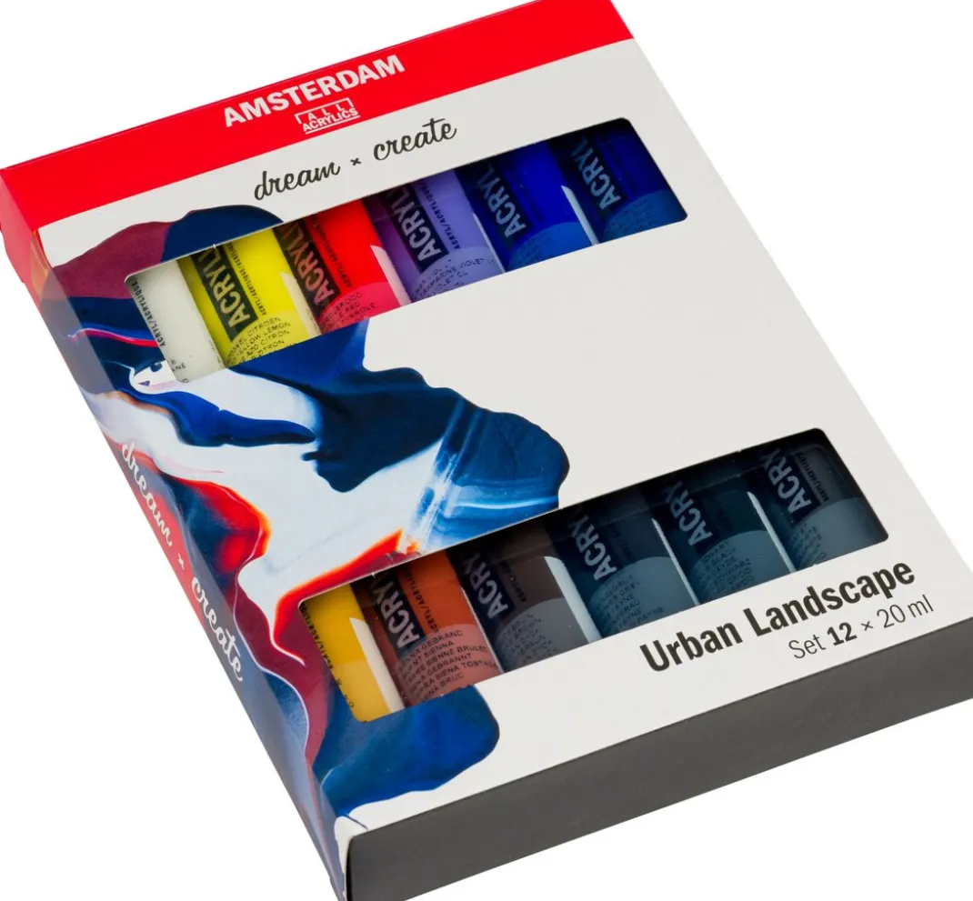 AMSTERDAM Künstlerfarbe>Talens Acrylfarben-Set "Stadtlandschaft"
