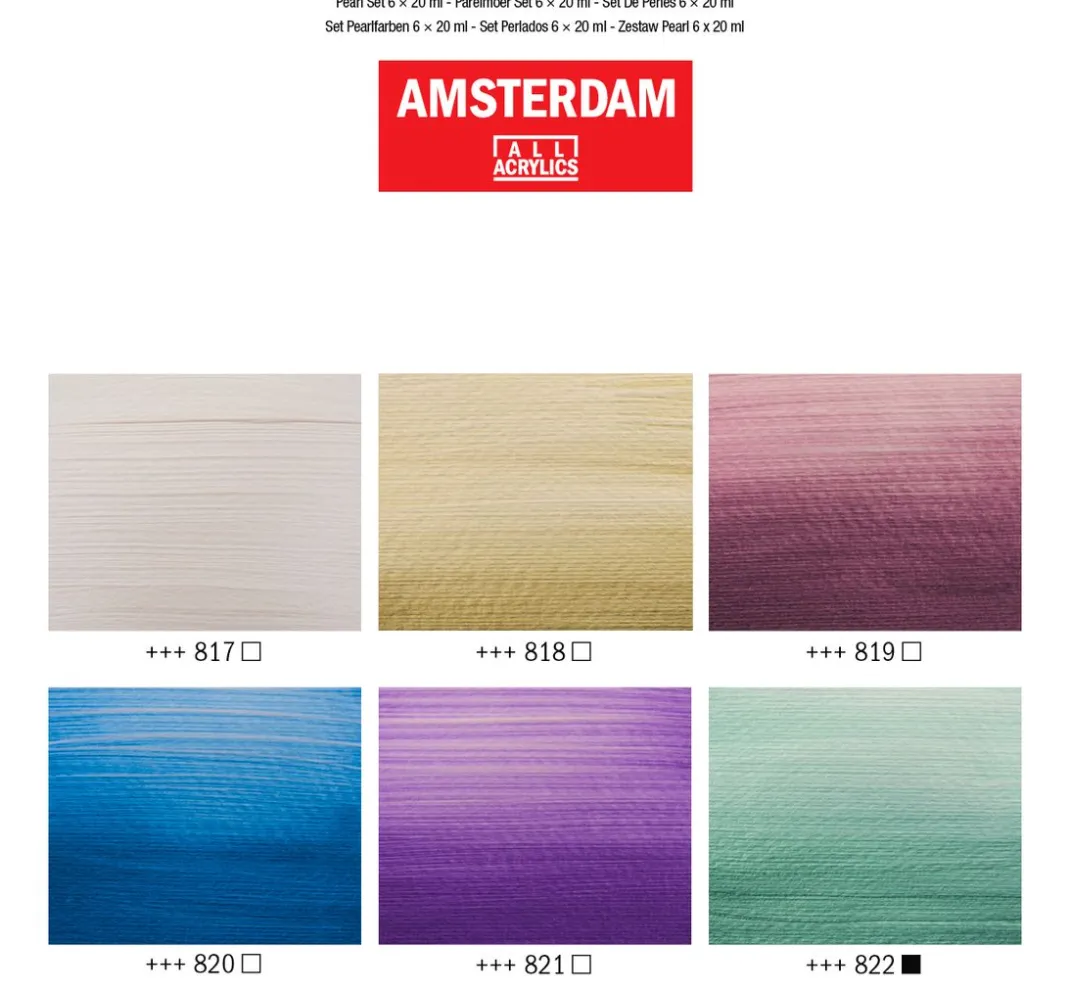 AMSTERDAM Künstlerfarbe>Talens Acrylfarben-Set "Pearlescent"