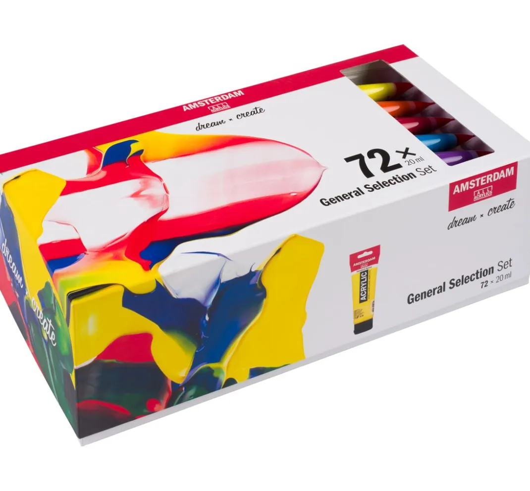 AMSTERDAM Künstlerfarbe>Talens Acrylfarben-Set "All in", 72 x 20 ml