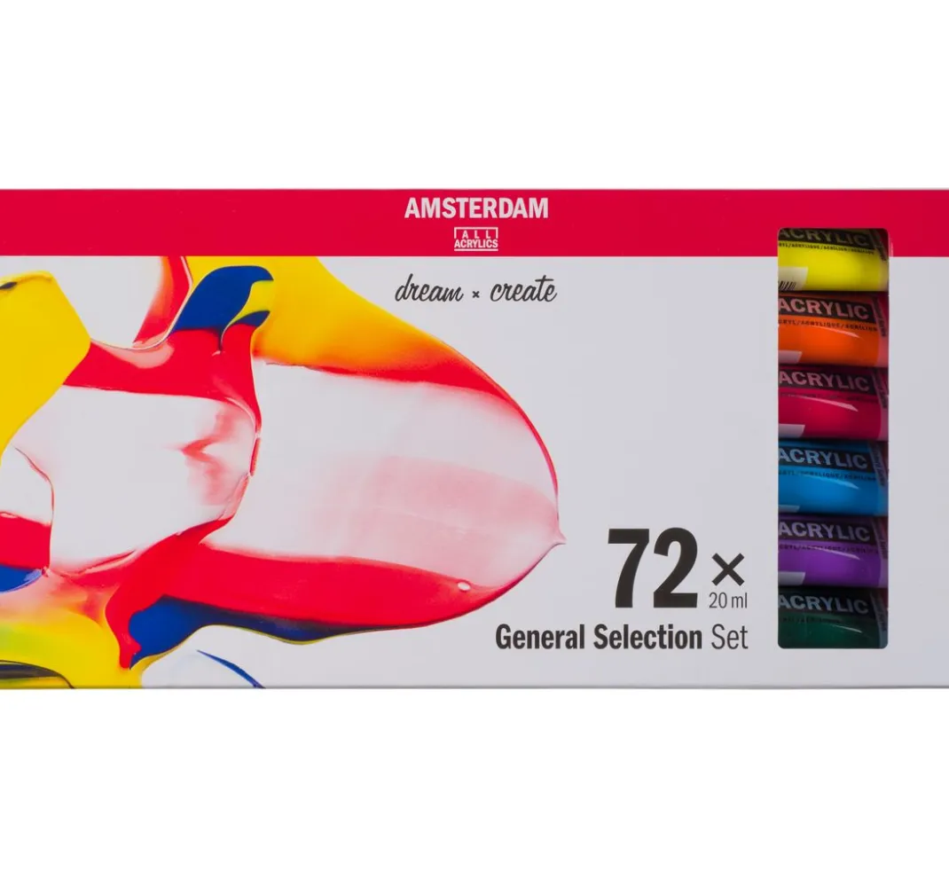 AMSTERDAM Künstlerfarbe>Talens Acrylfarben-Set "All in", 72 x 20 ml