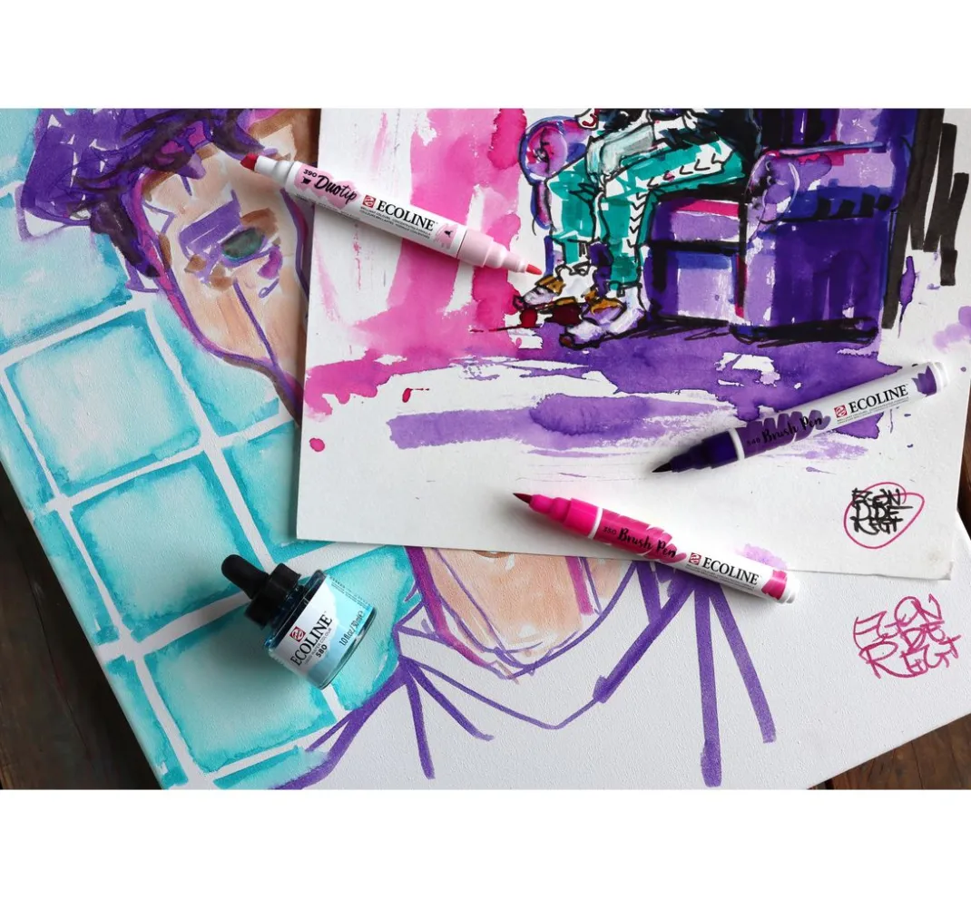 Talens Aquarell|Stifte>Ecoline Duotip "Botanik-Set"