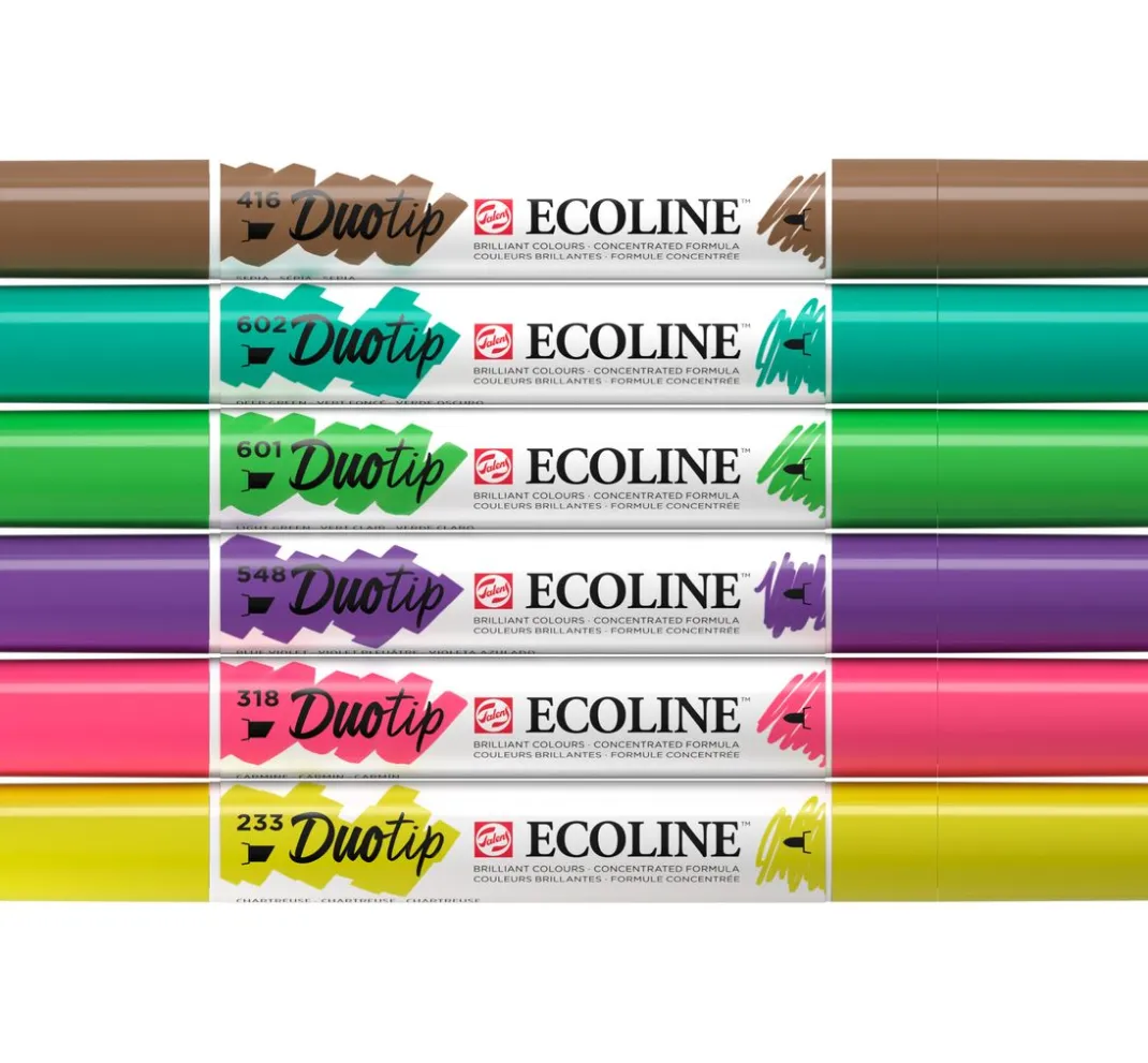 Talens Aquarell|Stifte>Ecoline Duotip "Botanik-Set"