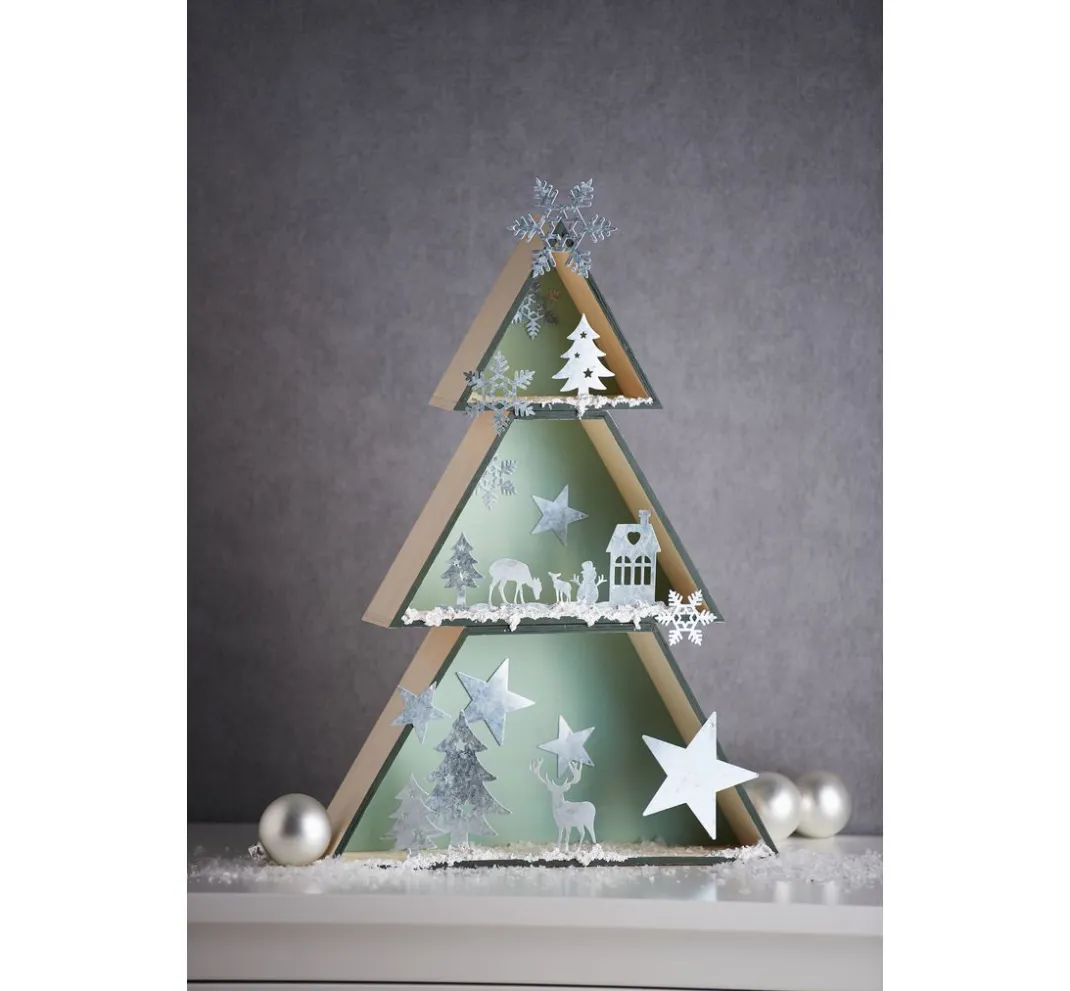Kinder Rico Design Holz|Serviettentechnik>Tannenbaum Holzboxen-Set