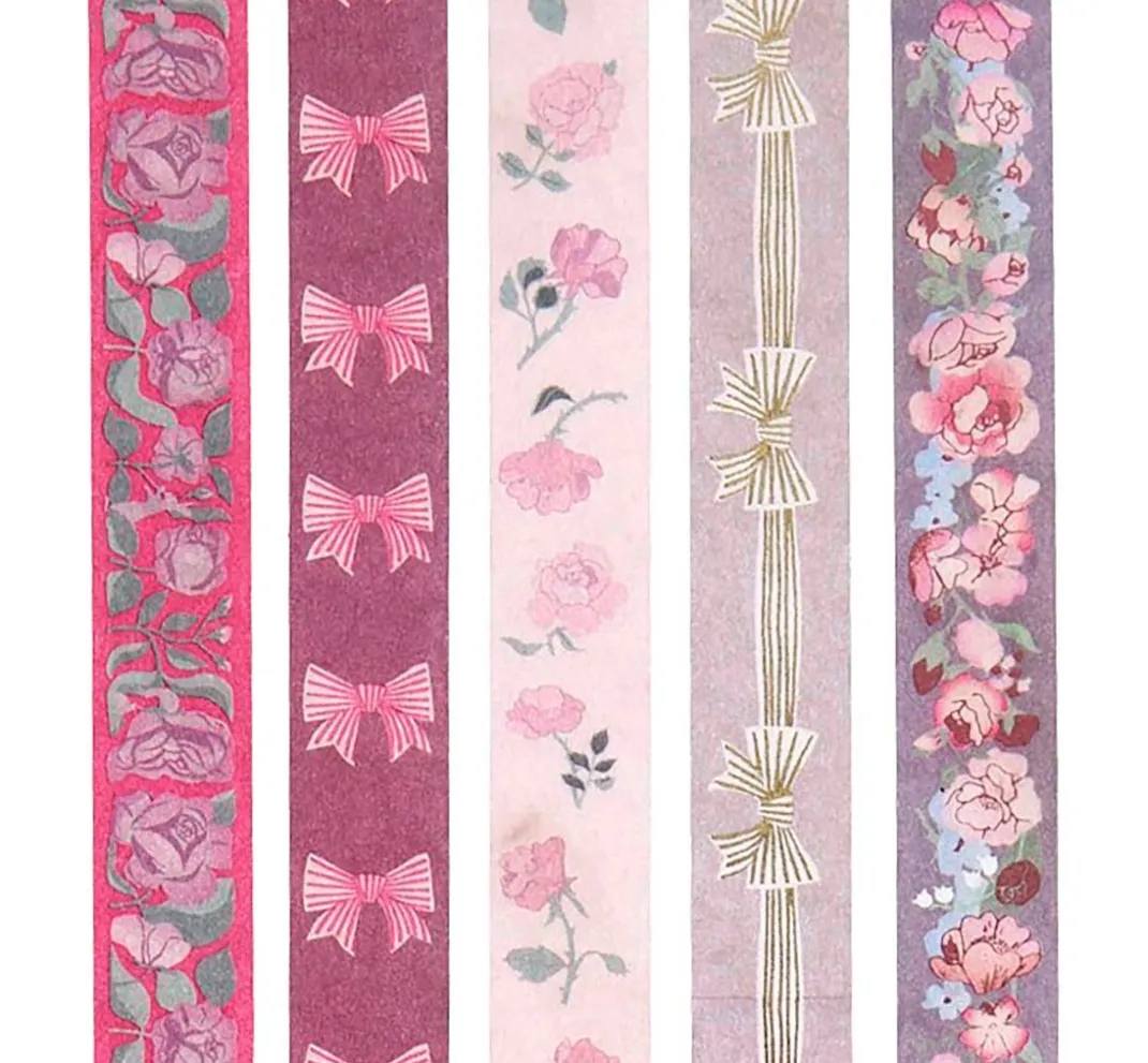 Rico Design Masking Tape|Sticker & Klebebänder>Tape-Set "La Vie En Rose"