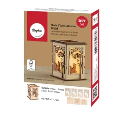 Rayher Holz, Mdf & Pappmaché>Tischlaterne "Wald"