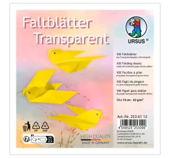 URSUS Origami & Papier Falten|Transparentpapier>Transparentpapier-Faltblätter