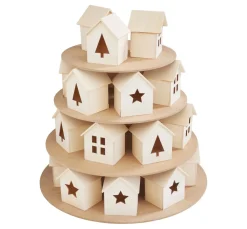 VBS Adventskalender|Holz, Mdf & Pappmaché>Adventskalender "Häuser-Pyramide"