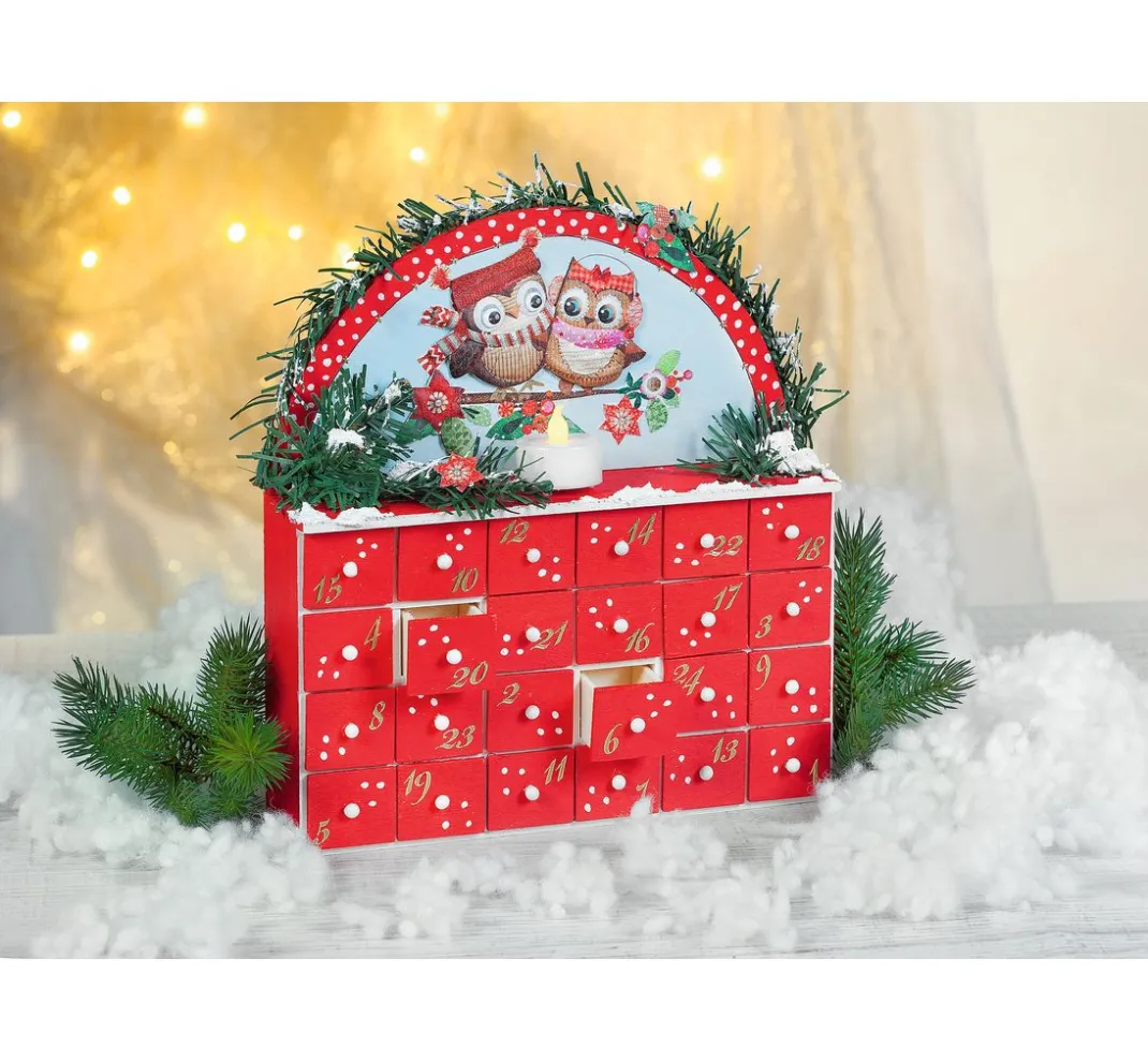 VBS Adventskalender|Serviettentechnik>Adventskalender mit 24 Schüben
