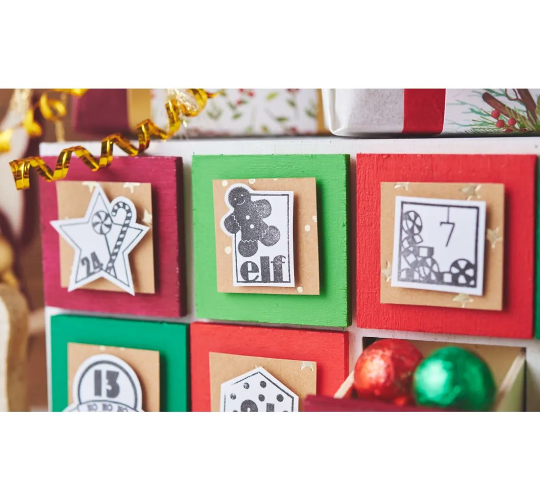VBS Adventskalender|Serviettentechnik>Adventskalender "Rentier mit Schlitten"