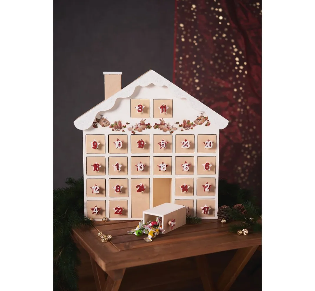 VBS Adventskalender|Serviettentechnik>Adventskalender "Weihnachtshaus"