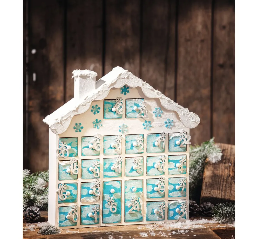 VBS Adventskalender|Serviettentechnik>Adventskalender "Weihnachtshaus"