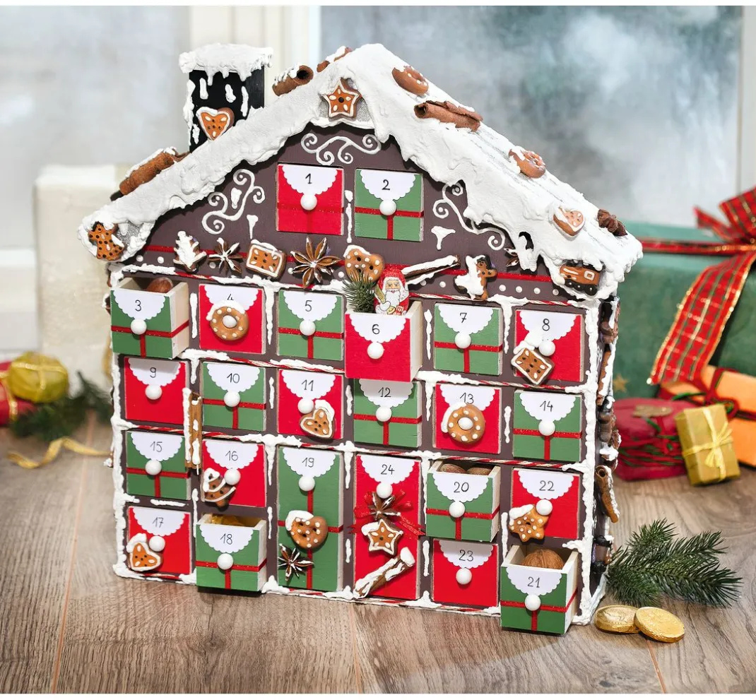 VBS Adventskalender|Serviettentechnik>Adventskalender "Weihnachtshaus"
