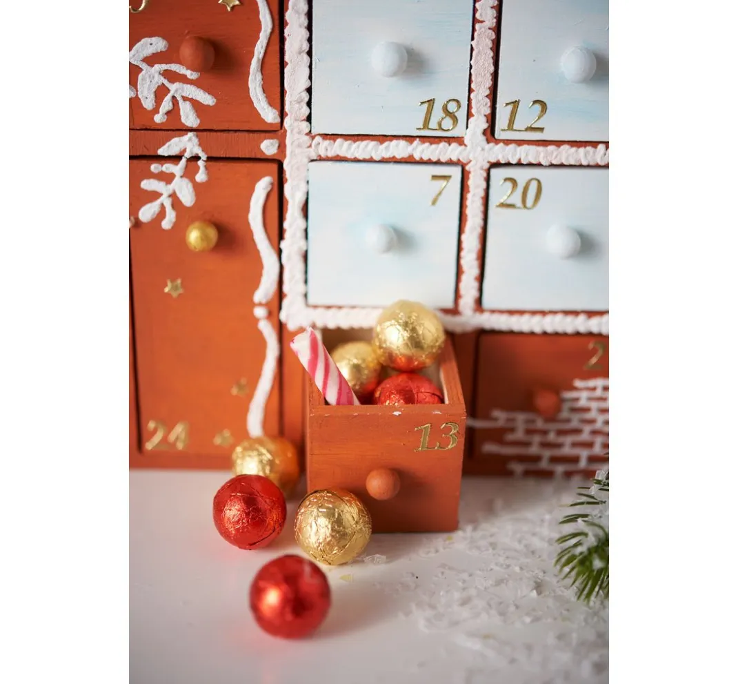 VBS Adventskalender|Serviettentechnik>Adventskalender "Weihnachtshaus"
