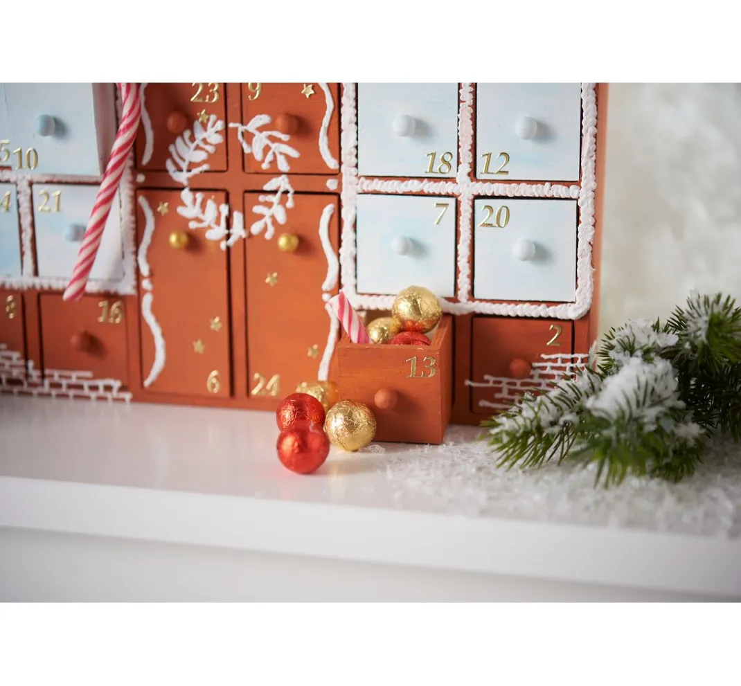 VBS Adventskalender|Serviettentechnik>Adventskalender "Weihnachtshaus"