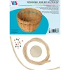 VBS Peddigrohr Flechten>Bastelset Peddigrohr "Korb mit Holzperlen"