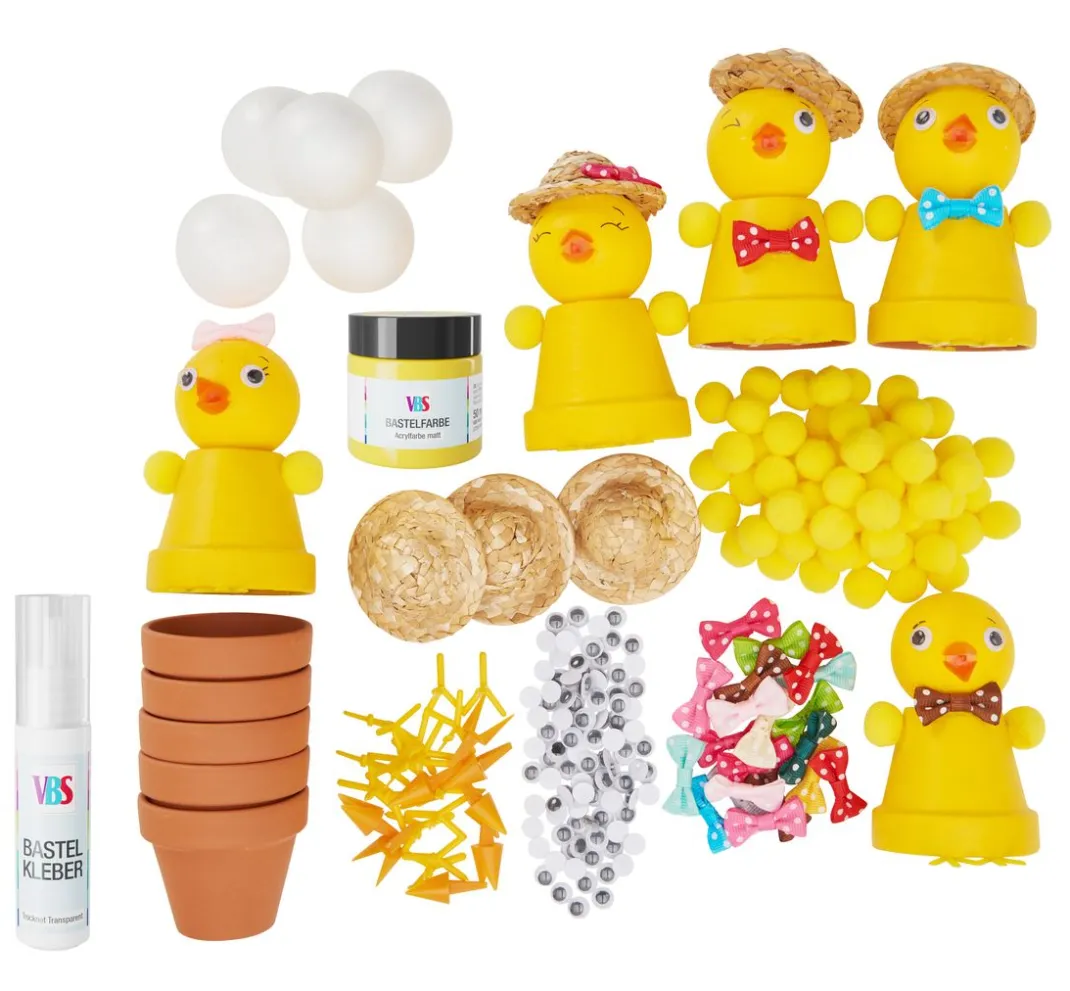 Kinder VBS Deko-Bastelsets|Weitere Geschenkideen Für Kinder>Bastelset "Tontopf-Küken"