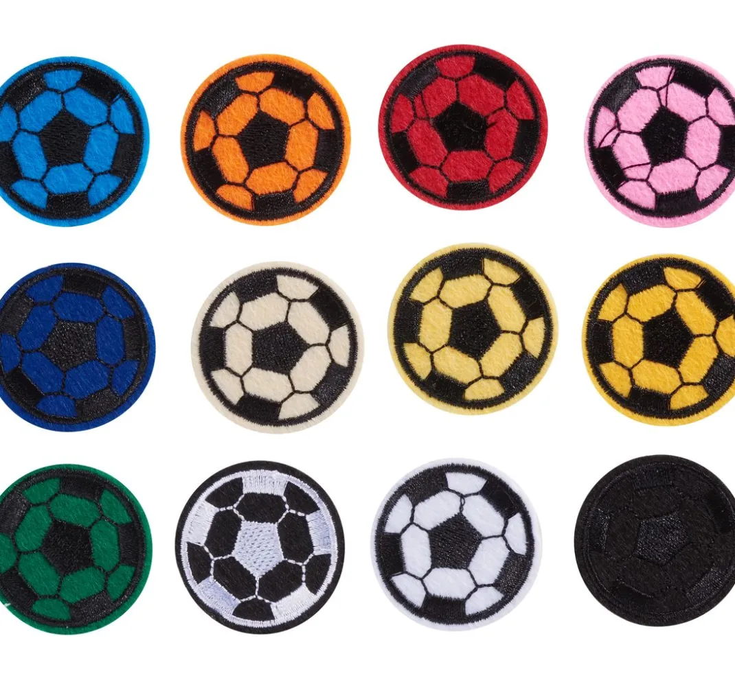VBS XXL Textil-Design|Taschen-Design>VBS Bügelapplikationen "Fußball", 120 Stück