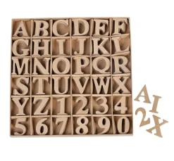 VBS XXL Holz, Mdf & Pappmaché>VBS Buchstaben- und Zahlensortiment, 360 Stück